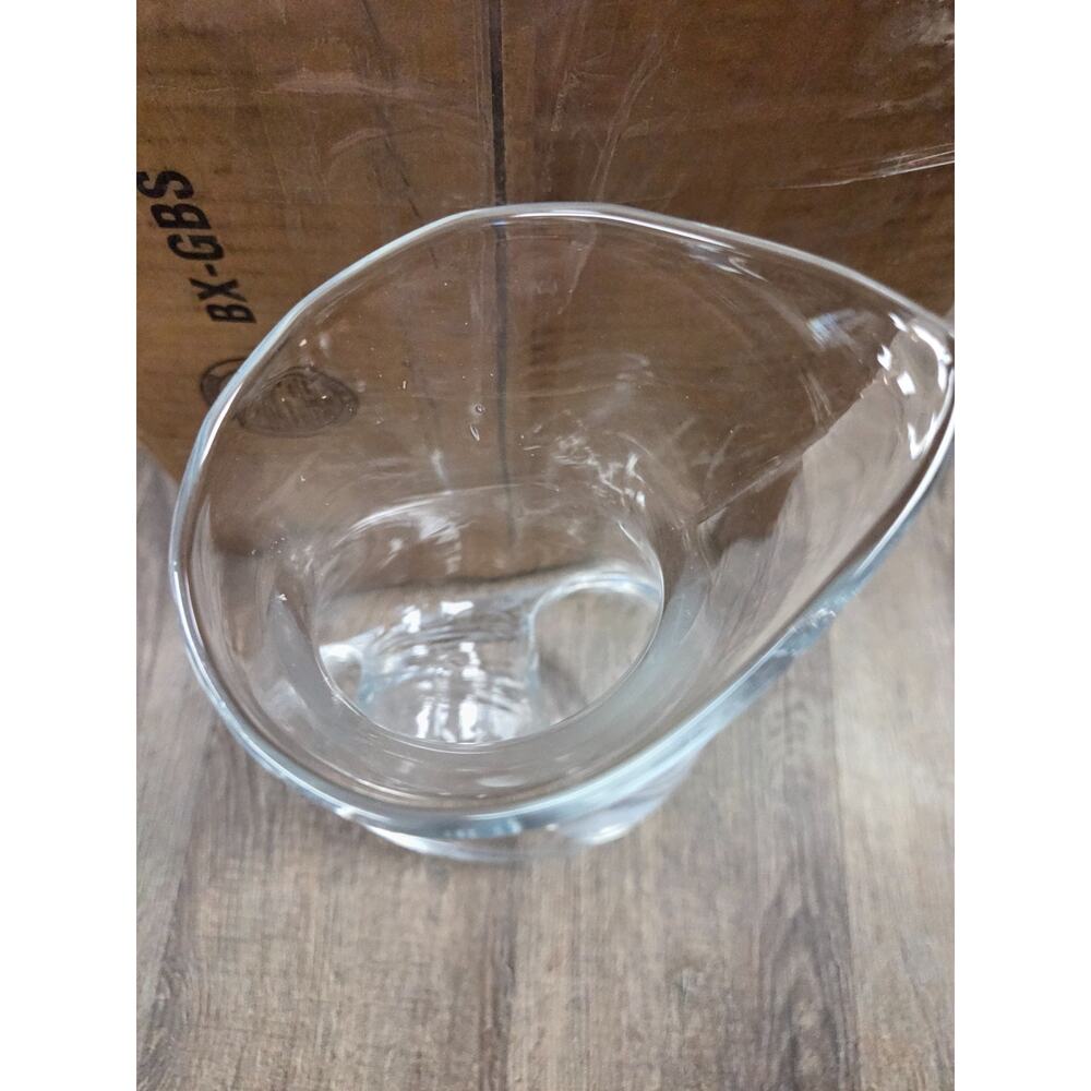 Polish Clear Glass Doughnut Donut Hole Pitcher Decanter Hand Blown Poland - Picture 3 of 10